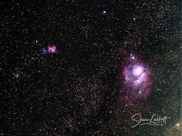 The Trifid and the Lagoon Nebuae - M8 and M20