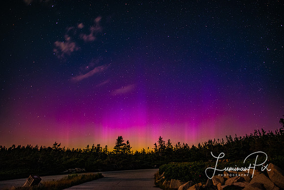 Aurora Borealis (July 8, 2022, Arcadia National Park, Maine)